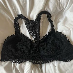 AERIE Black Lace Unlined Bralette